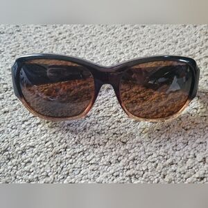 Foster Grant Solar Shield Polarized Brownish Black Chic Women's Sunglasses